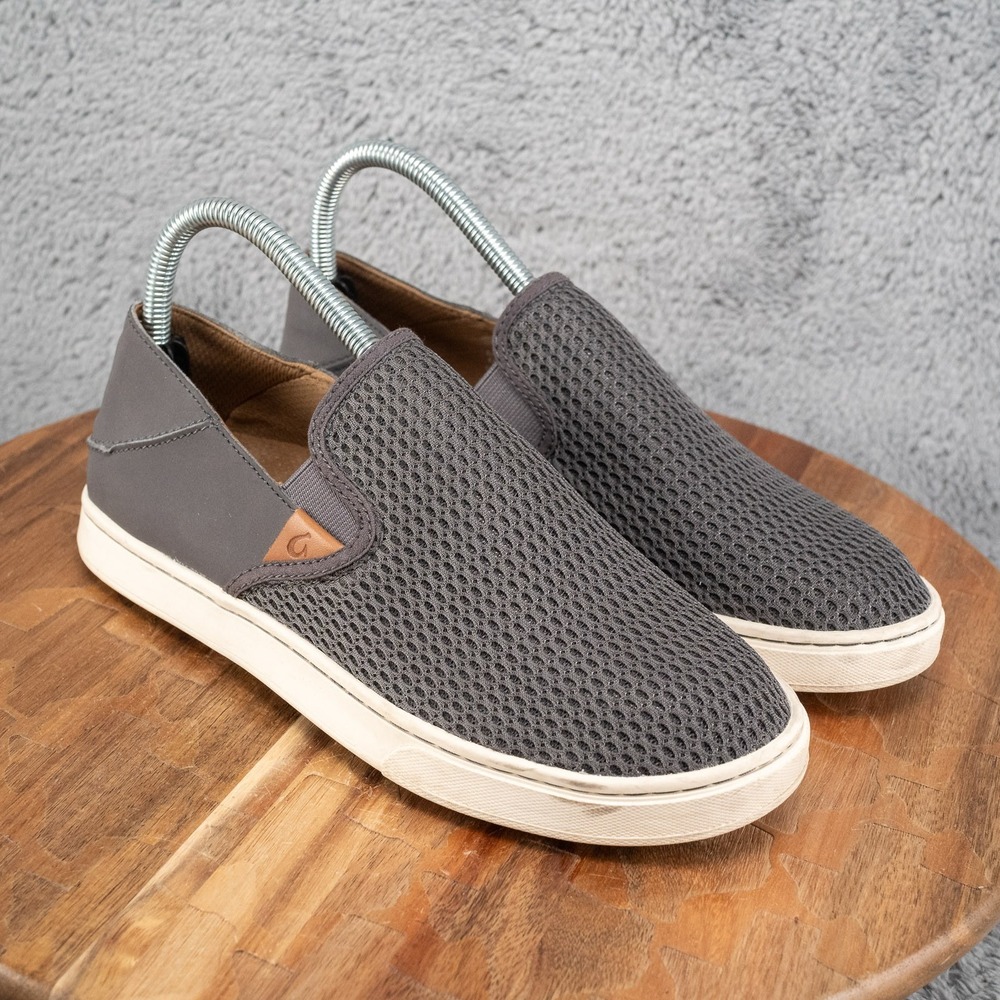 Women's OluKai Pehuea Slip-On Sneakers in color Pavement Size 8 MSRP: $100